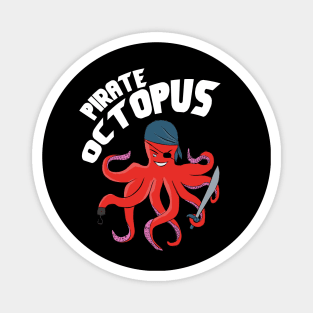 Illustration pirate octopus Magnet